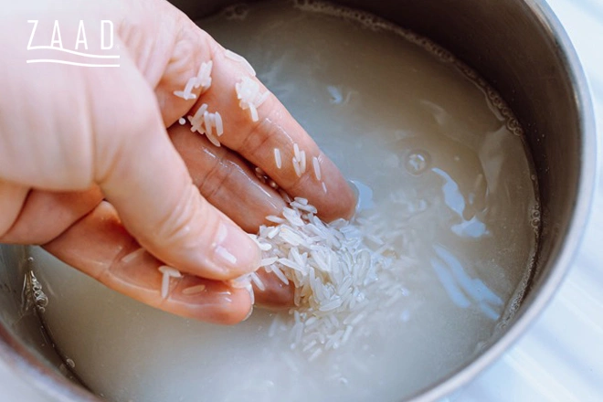 نگهداری برنج خیس خورده