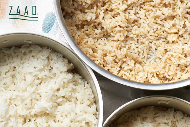 برنج نیم پخته شده