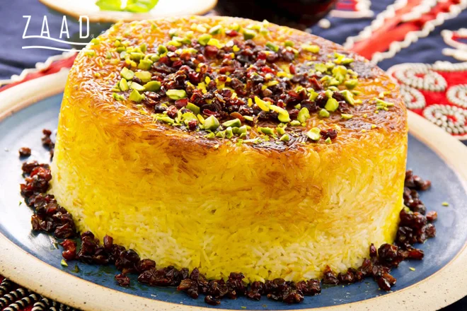 برنج قالبی با ته دیگ