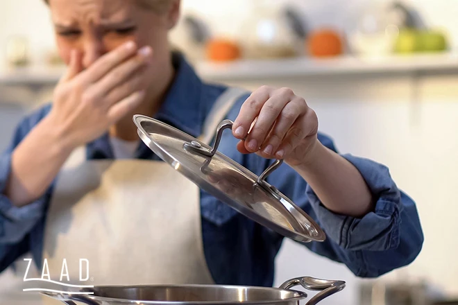 بوی بد برنج سوخته