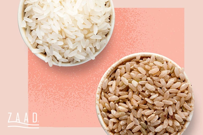 تفاوت برنج قهوه ای و برنج ساده