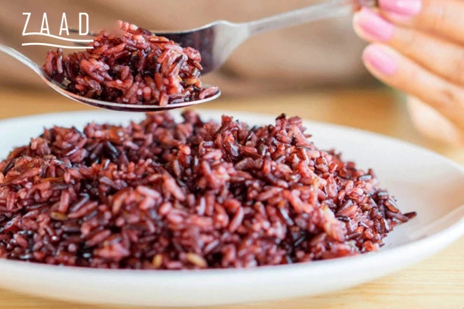 برنج قرمز پخته شده