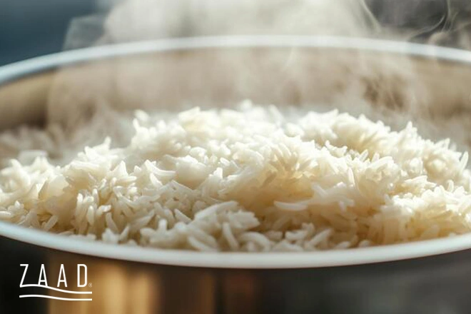 طرز پخت برنج در قابلمه استیل